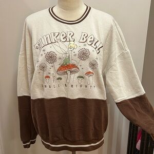 Disney Tinker Bell Brown and Cream Sweatshirt